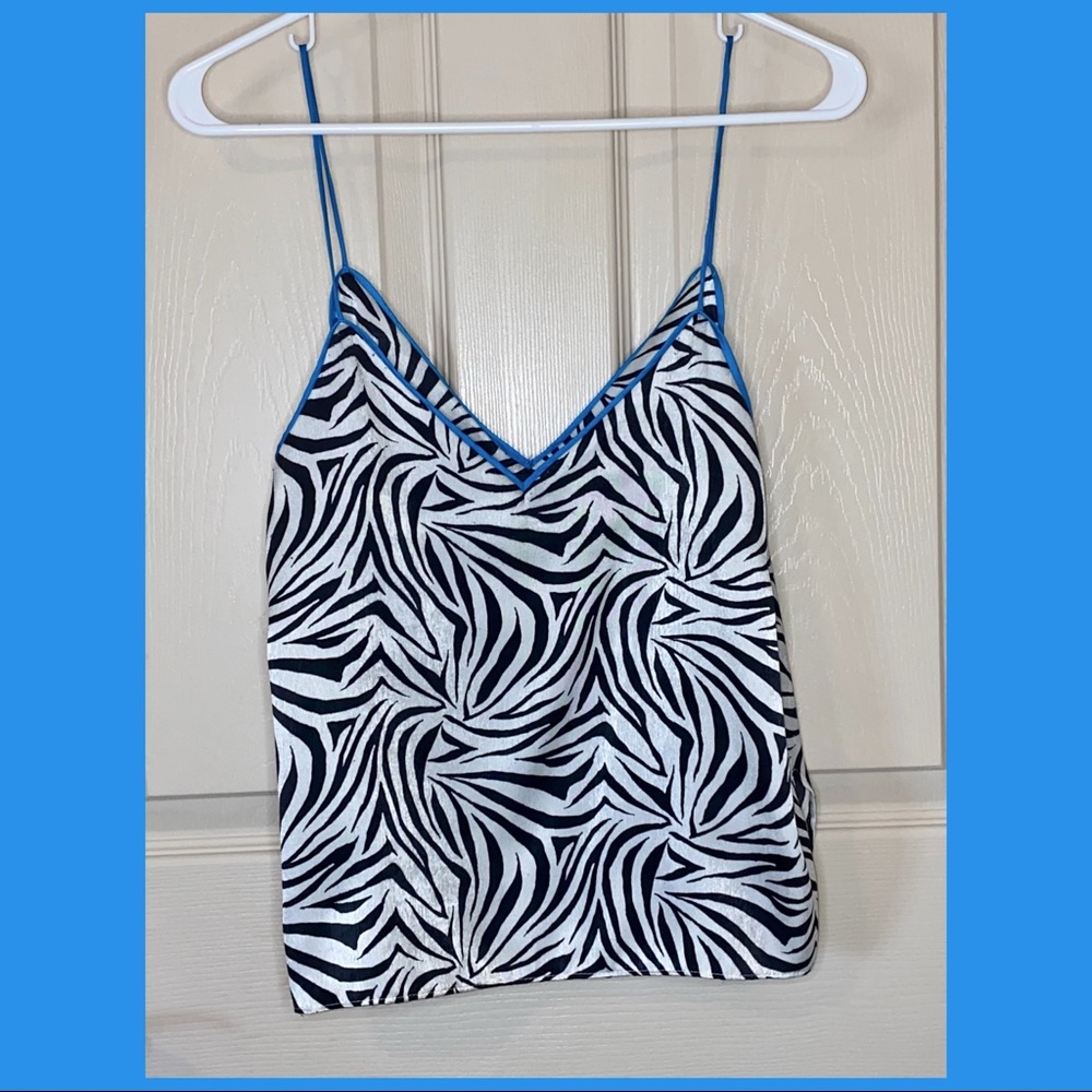 TopShop Adorable Zebra Tank